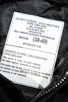 CWU 45P Flight Jacket Black Woven Label