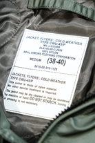 CWU 45P Flight Jacket Military Green Details 4