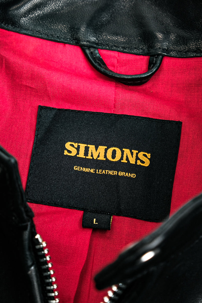 Cafe racing phone car jacket woven label