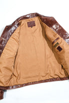 Cossack Leather Jacket Horsehide Brown Details 12