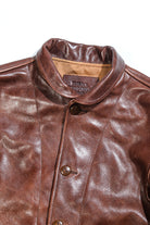 Cossack Leather Jacket Horsehide Brown Details 2