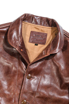 Cossack Leather Jacket Horsehide Brown Details