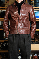 Cossack Leather Jacket Horsehide brown 2