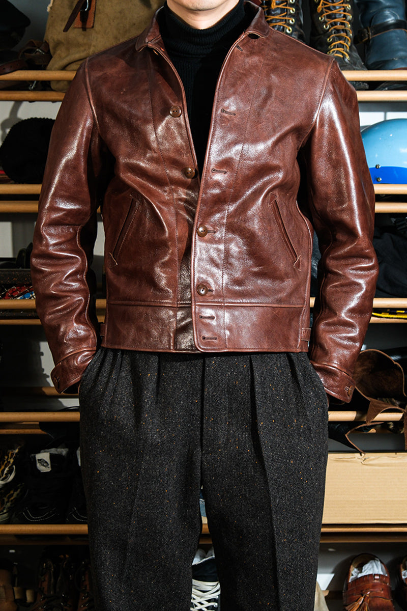 Cossack Leather Jacket Horsehide brown 2