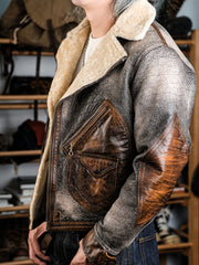 D3-Vintage-Ralph-Sheepskin-Bomber-Jacket-Side-View