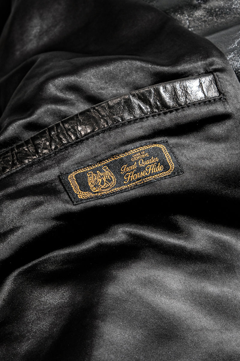 Details of the black Costsack Leather Jacket 11