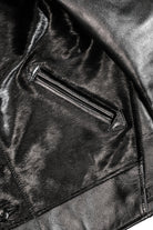 Details of the black Costsack Leather Jacket 2