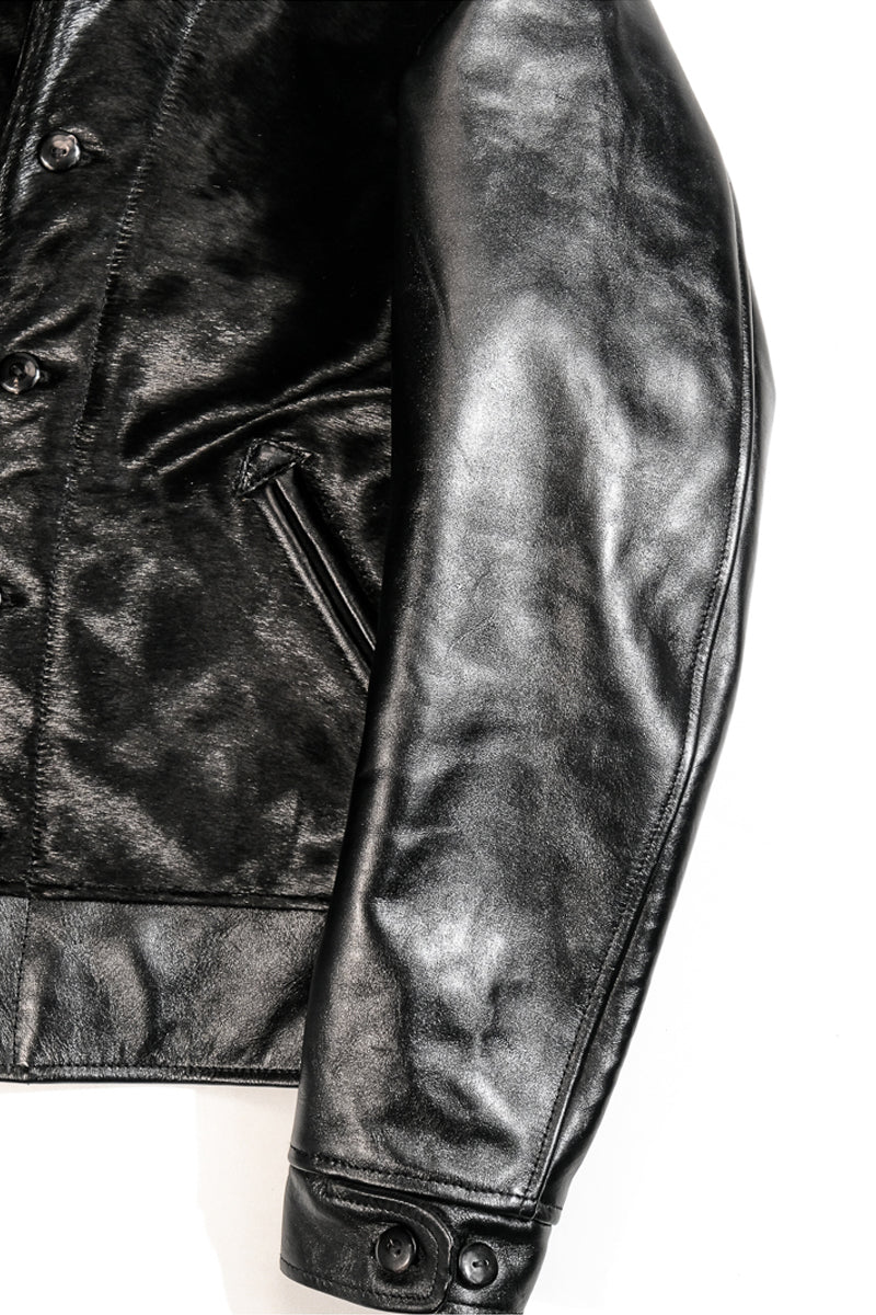 Details of the black Costsack Leather Jacket 8