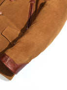 Farmers leather jacket brown arm 2