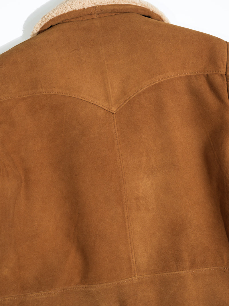 Farmers leather jacket brown back 3