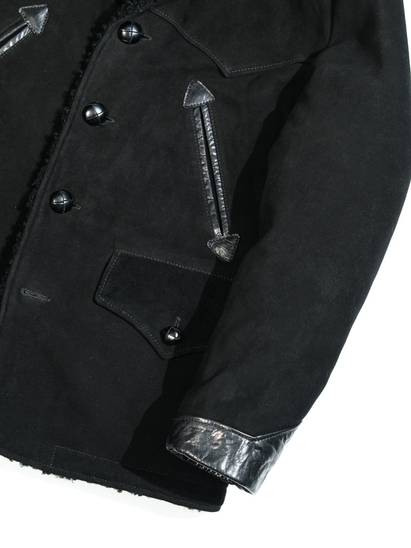Farmers leather jacket with black arms