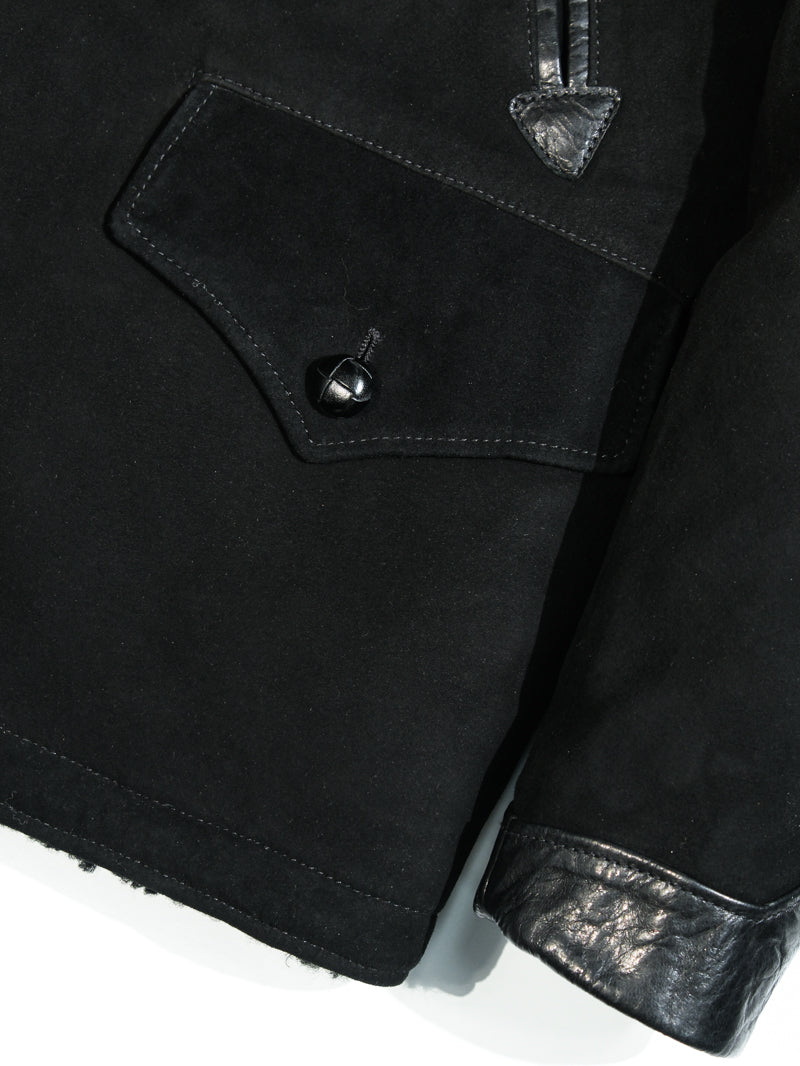 Farmers leather jacket with black pocket 2