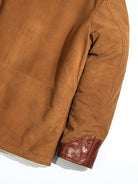 Farmers leather jacket brown back 2