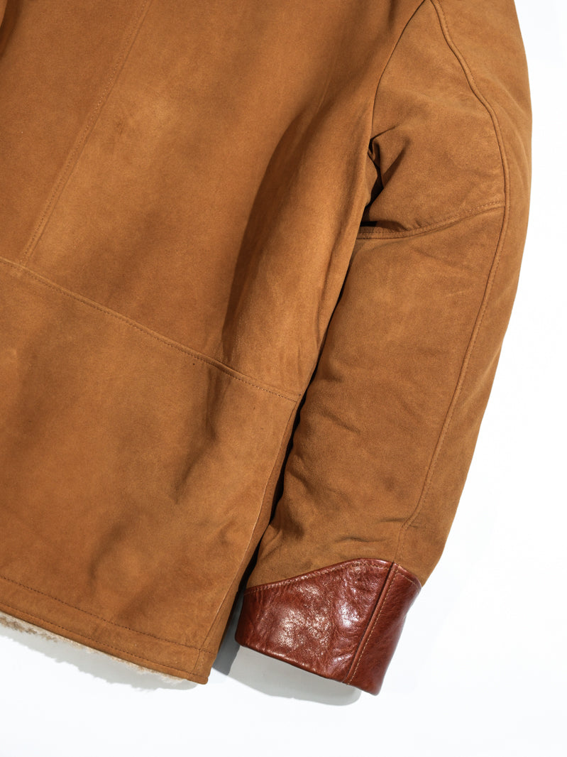 Farmers leather jacket brown back 2