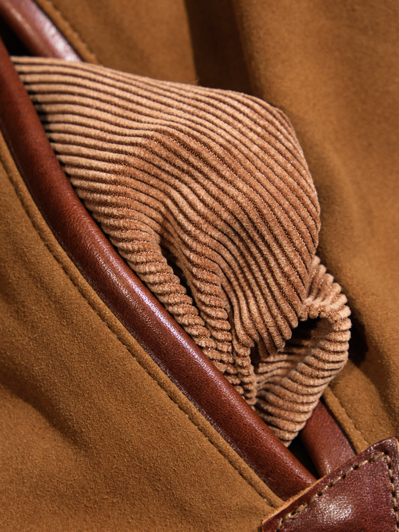 Farmers leather jacket with brown lining