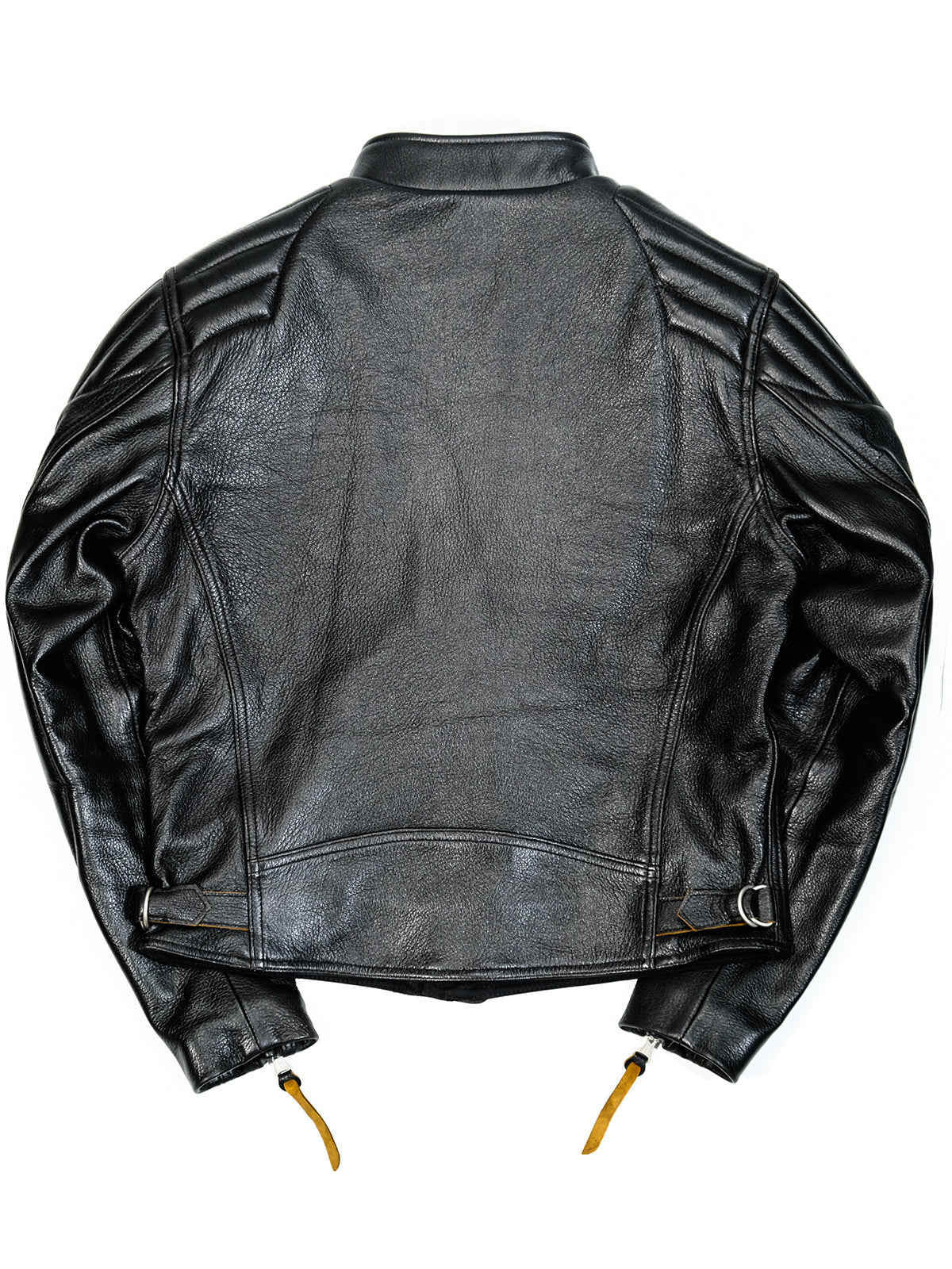 Goatskin-Motorcycle-leather-Jacket-Black-back-side
