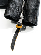 Goatskin-Motorcycle-leather-Jacket-Black-cuffs
