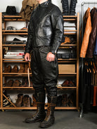 Goatskin-Motorcycle-leather-Jacket-Black-model-picture-2