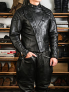 Goatskin-Motorcycle-leather-Jacket-Black-model-picture-3