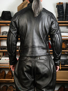 Goatskin-Motorcycle-leather-Jacket-Black-model-picture-4