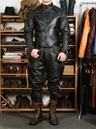 Goatskin-Motorcycle-leather-Jacket-Black-model-picture