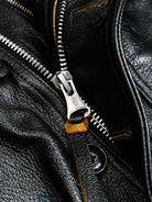 Goatskin-Motorcycle-leather-Jacket-Black-zipper