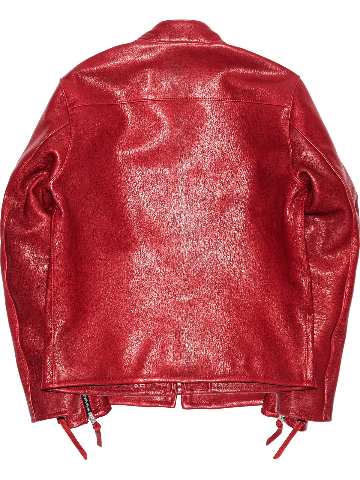 Goatskin-leather-cafe-racer-jacket-with-red-back