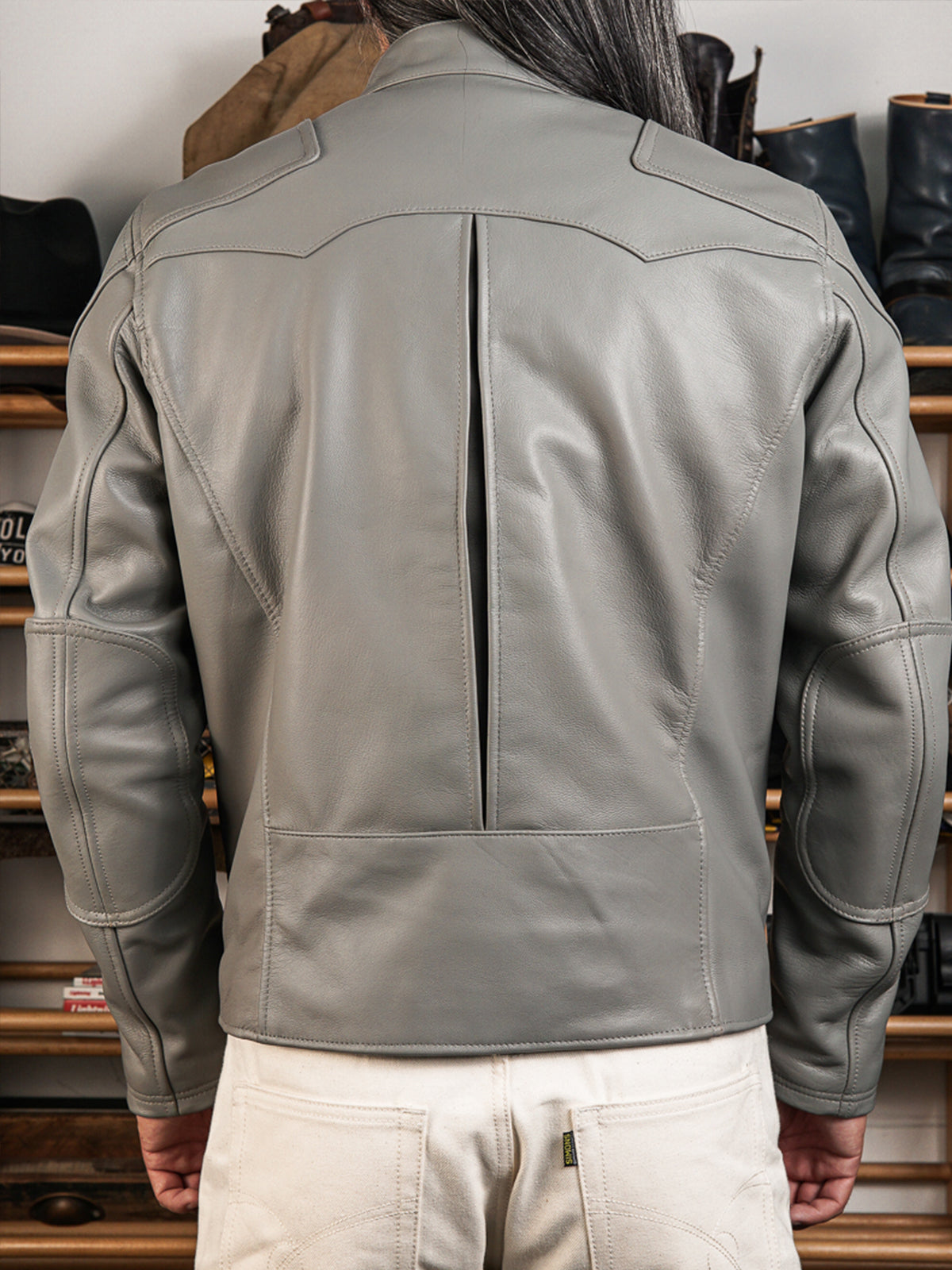 Grey-Venom-Biker-Jacket-Back-2