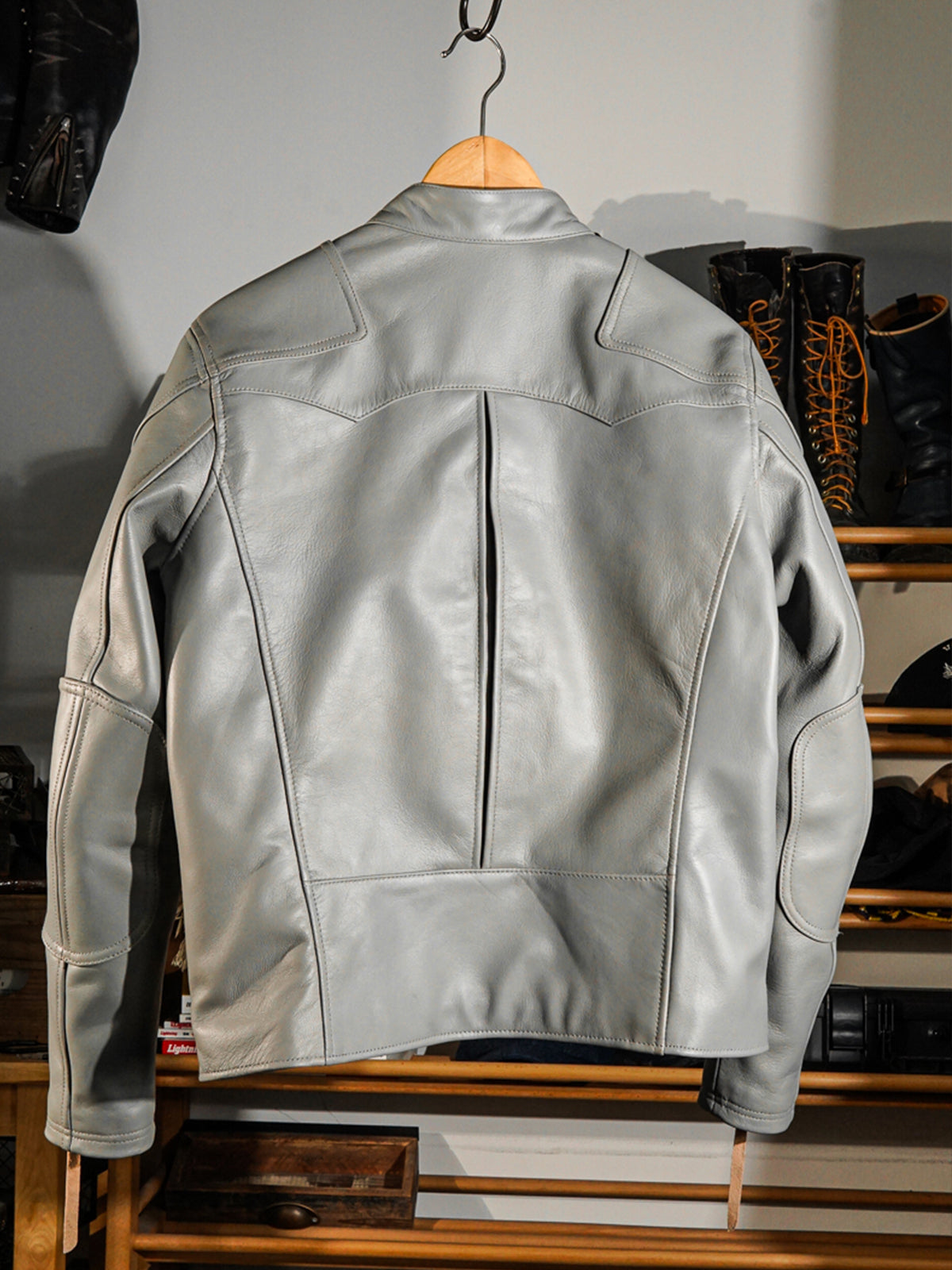 Grey-Venom-Biker-Jacket-Back