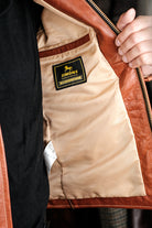 Horsehide Venom Leather Jacket — Havana Color Details 7