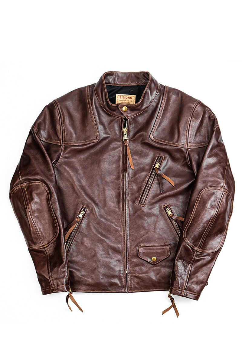 Venom Jacket Tom Hardy-1940s Cafe Racer Tea-Core Horsehide-REAL SIMONS