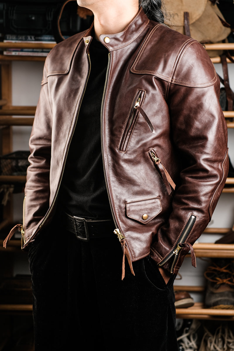 Horsehide Venom Leather Jacke Seal Brown 2
