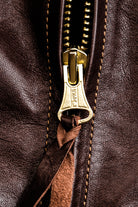 Horsehide Venom Leather Jacket Sea Brown Details 14