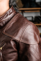 Horsehide Venom Leather Jacket Seal-Brown Details 3