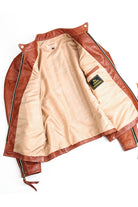 Horsehide Venom Leather Jacket with Havana Colored Lining
