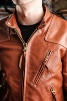 Horsehide Venom leather jacket Havana color 4