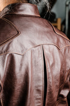 Horsehide Venom Leather Jacket Seal-Brown Details 7