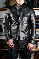 J-100 Coffee Horsehide Racing Jacket 3
