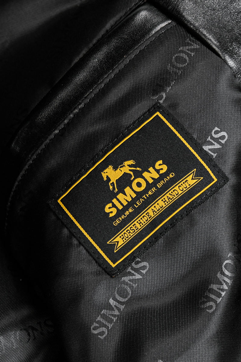 REAL SIMONS J-100 Single Rider Horsehide Racing Jacket - Vintage
