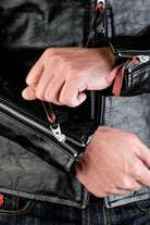 J-100 Ponyhide Coffee Racing Jacket Details 2