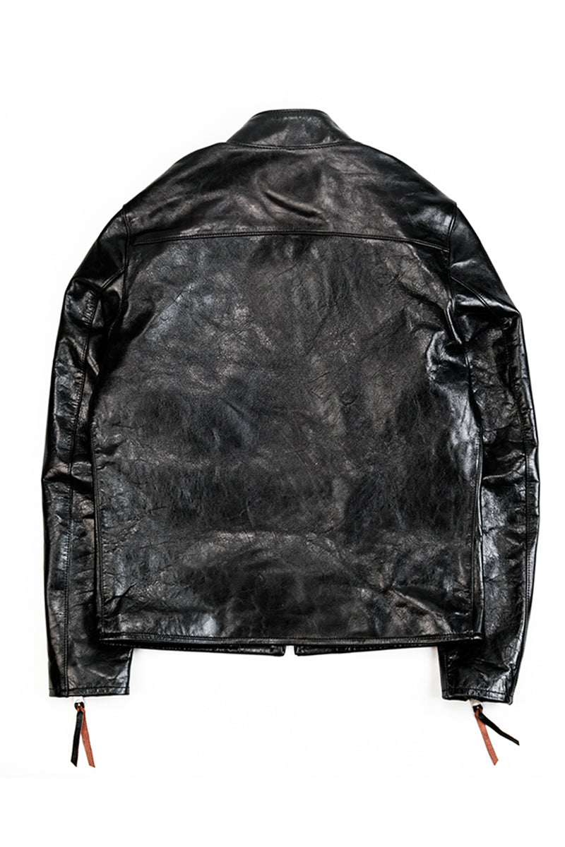 J-100 Ponytail Coffee Racing Jacket Back