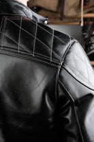 J100 Quilted Cafe Racer Leather Jacket with Horseskin Details 20