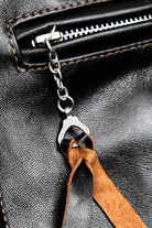 J100 Quilted Cafe Racer Leather Jacket with Horseskin Details 5