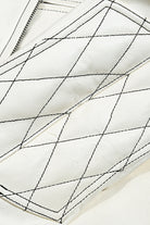 J100 Quilted Coffee-Colored Racing Lambskin Details 3