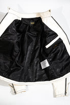 J100 Quilted Coffee-Colored Racing Lambskin Lining