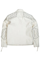 J100 Quilted Coffee-Colored Racing Lambskin with Details on the Back