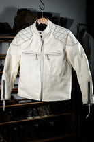 J100 Quilted Coffee Racing Lambskin Jacket