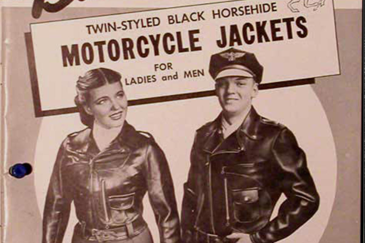 J24 leather jacket with mouton collar (1950s)