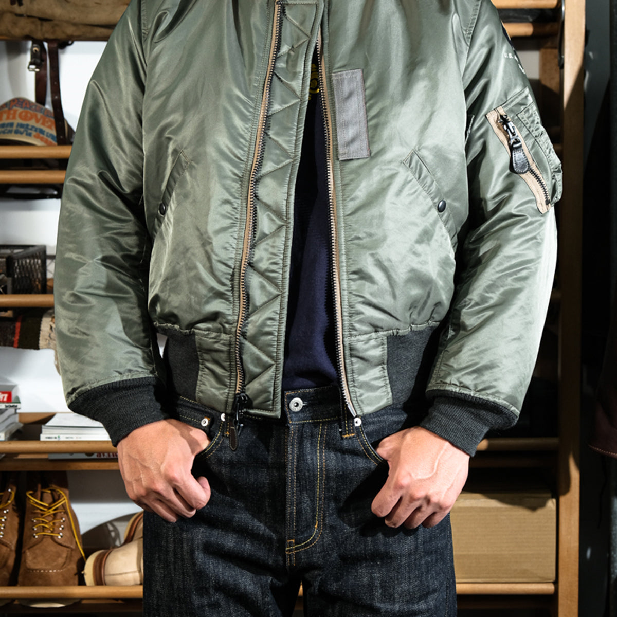 MA-1 Flight Jacket Cotton Coat - Real Simons Aviator Jacket - Free ...