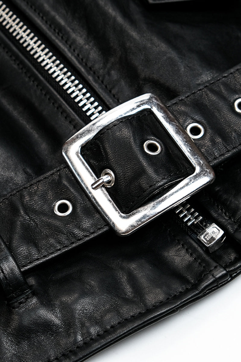 Marlon Brando motorcycle leather jacket oil waxed horsehide detail 12